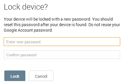 Lock Android Device remotely