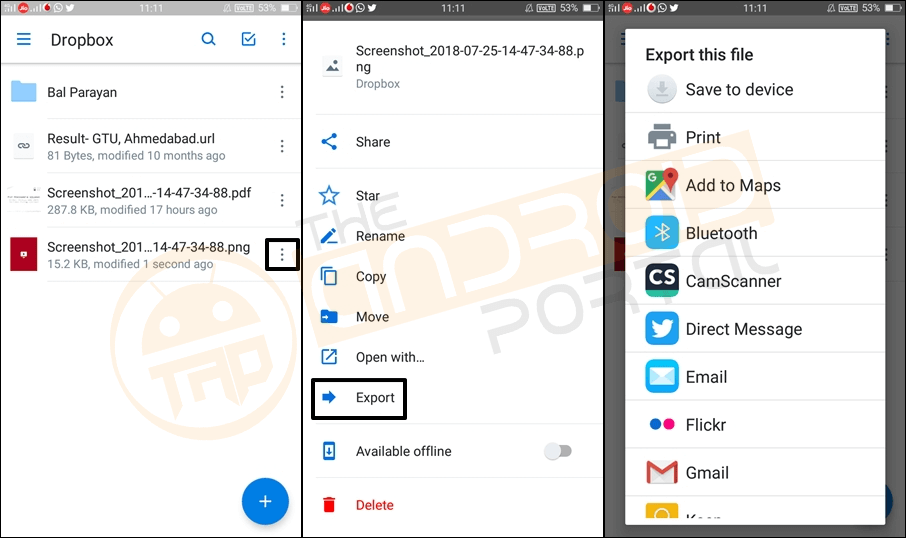 Share Files from Dropbox - Theandroidportal.com