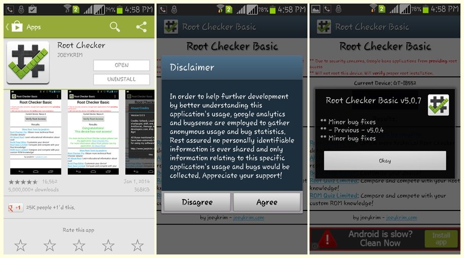 Android Root Checker App