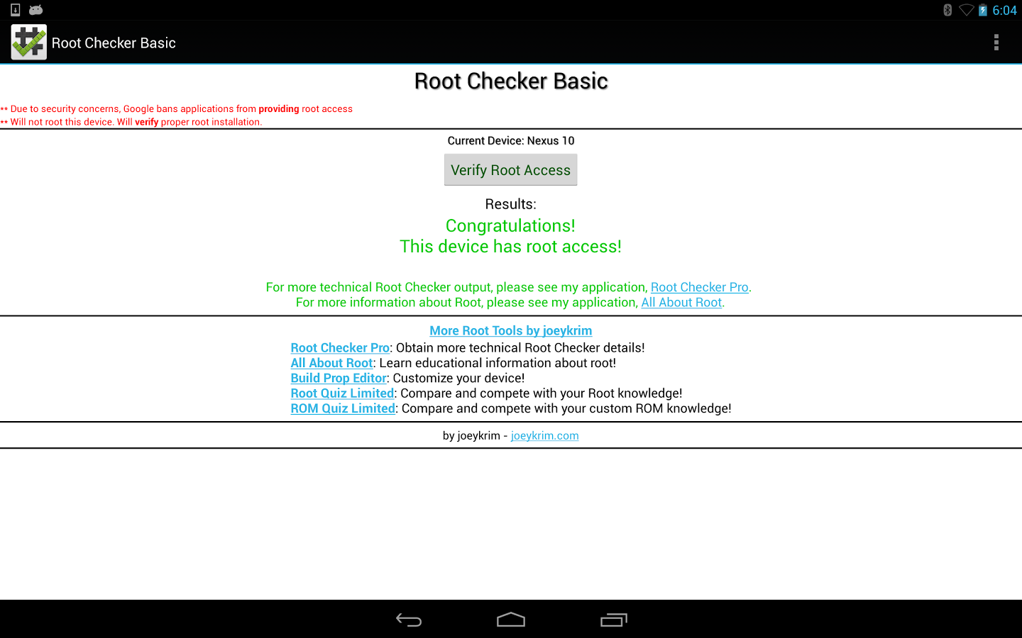 Rooted device checker android app is my phone rooted