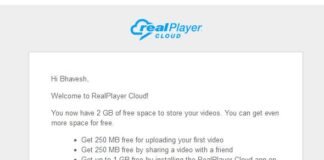 Real Player Cloud Free 2 GB