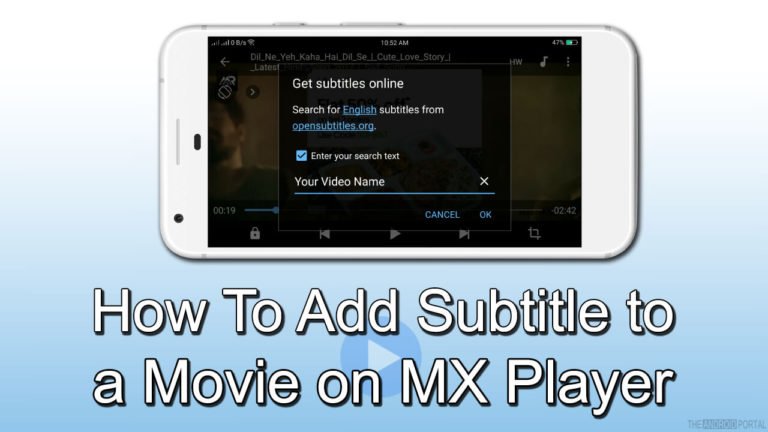 How To Add Subtitle to a Movie on MX Player