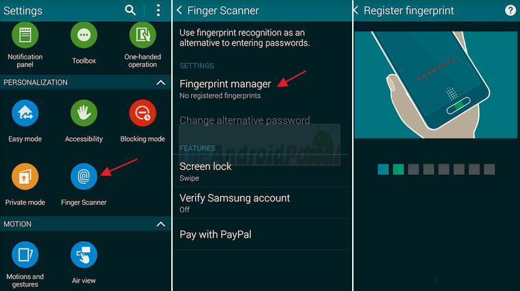 How to Set Up The Finger Print Scanner on Galaxy S5