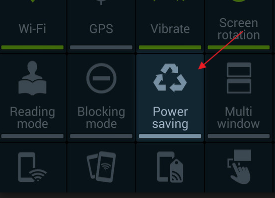 Turning ON the Power Saving Mode on Galaxy S4