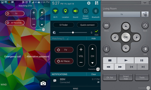 Use your Galaxy S5 as a TV remote