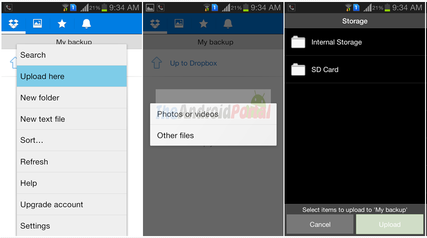Backup Android SD Card to Dropbox