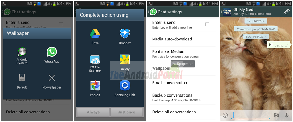 How to Change Whatsapp background wallpaper