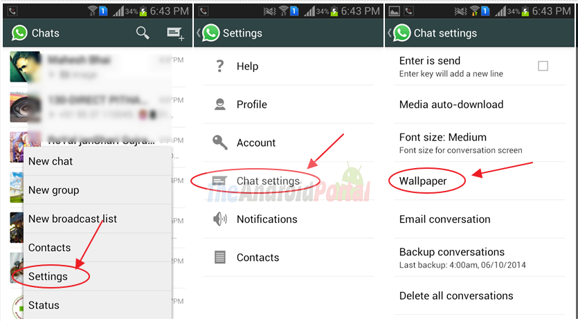 How to Change Whatsapp background wallpaper