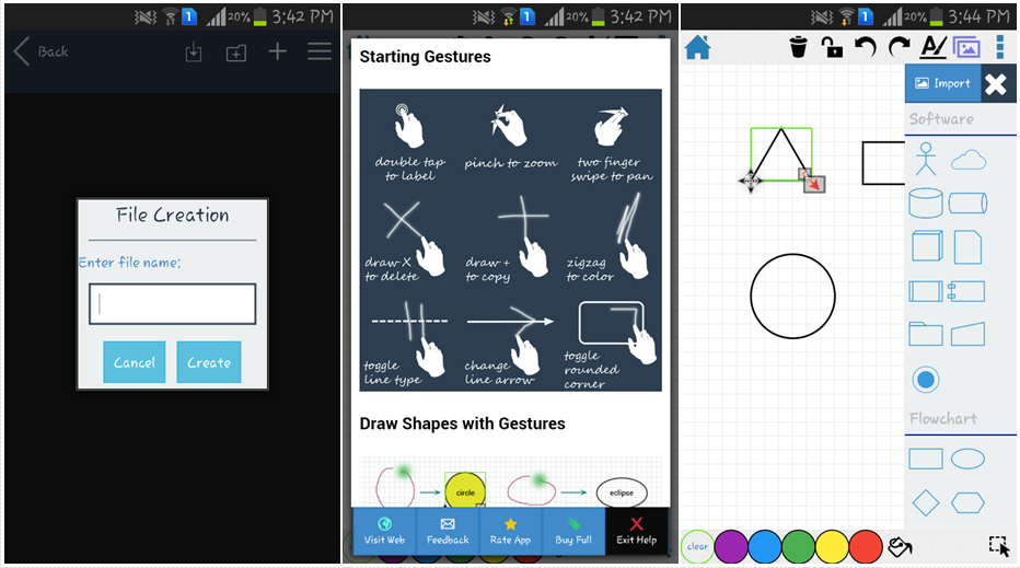 Android Flowchart App - DrawExpress Diagram Lite 1 Flow Charts & Diagrams Android Apps - DrawExpress Diagram Lite