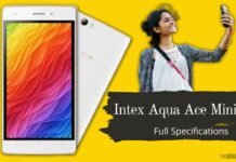 Intex Aqua Ace Mini 4G smartphone - Full Spec & Price