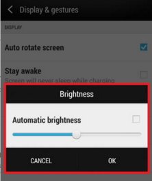 10 Ways to Improve HTC One M7 Battery Life 2 HTC M7 Brightness Setting