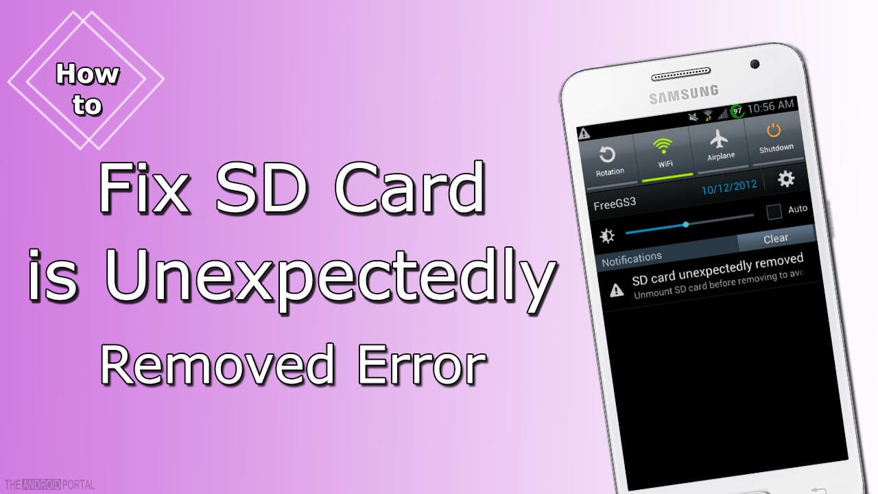 How to Fix SD Card is Unexpectedly Removed Error