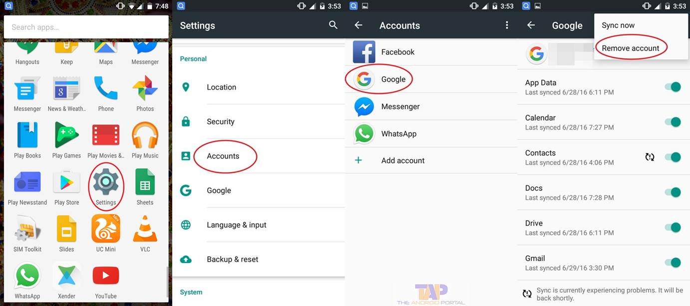 how to sign out of google play store