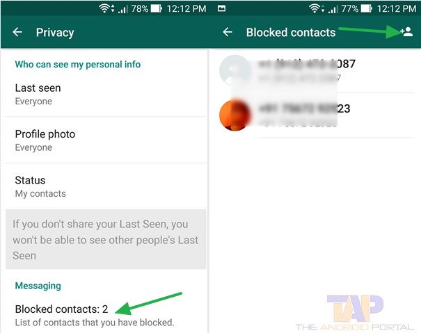 whatsapp block