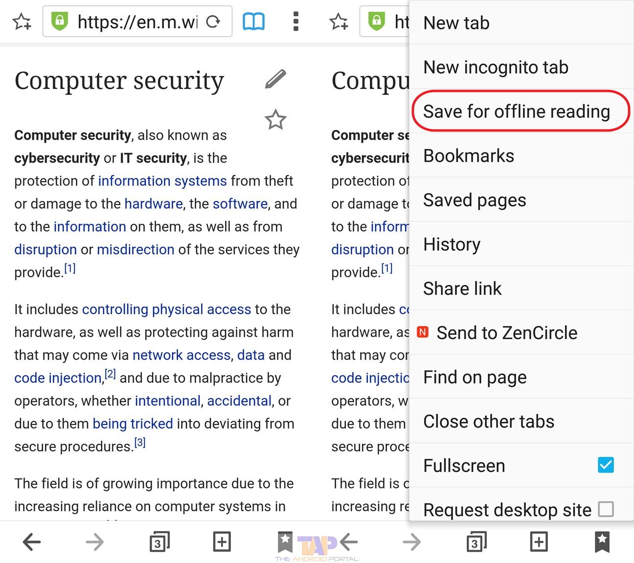 Save Pages for Offline Reading