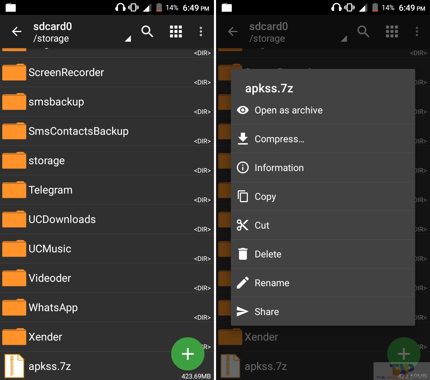 Open Zip files using Android