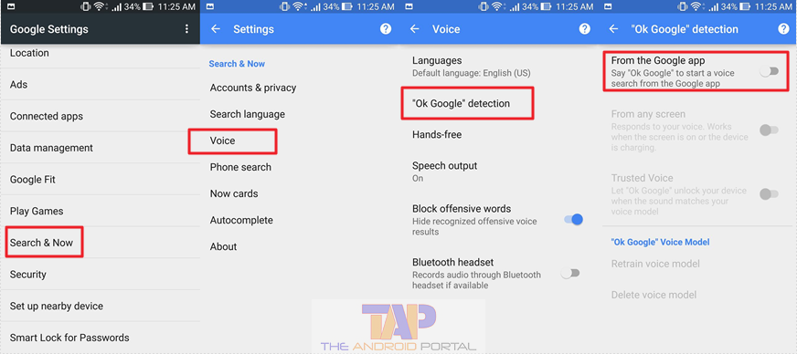 Disabling the Google Services Like Google Now