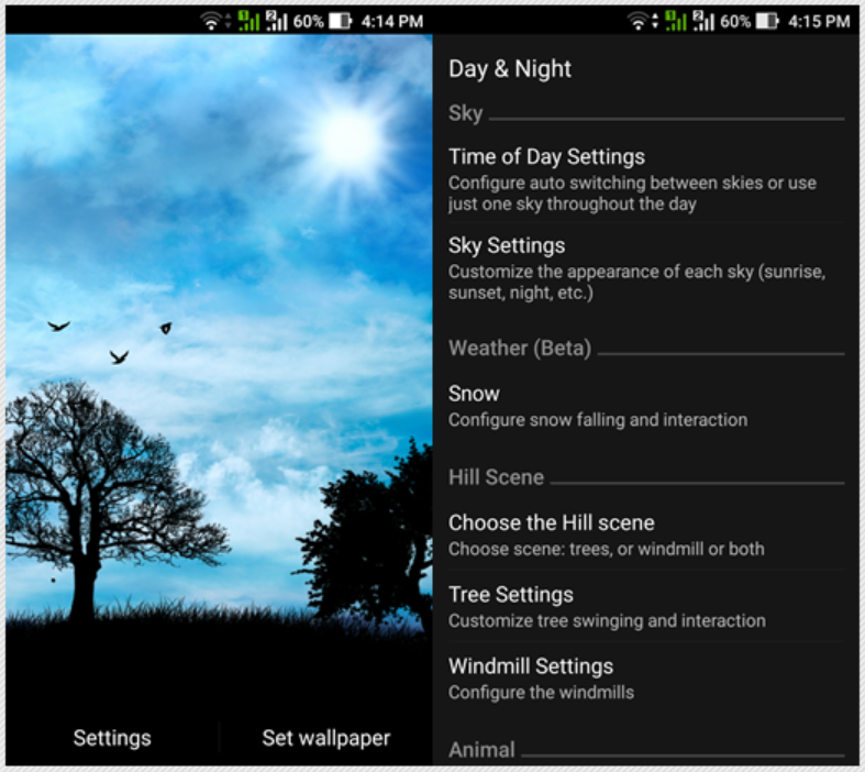 Live Wallpapers App For Android - Day Night Wallpaper