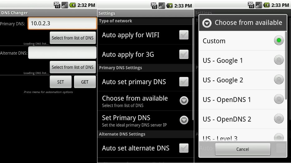 porn blocking app - DNS changer