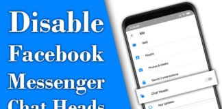 Disable Facebook Messenger Chat Heads