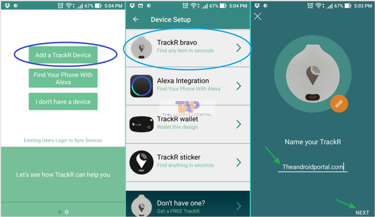 Configure TrackR Device with Android