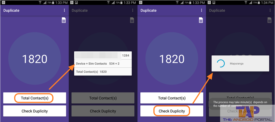 removing duplicate contacts on android