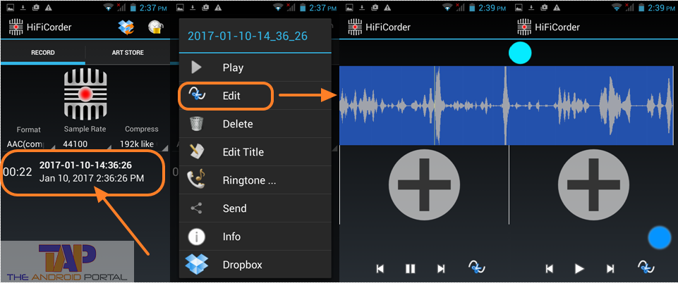 HiFiCorder record system audio