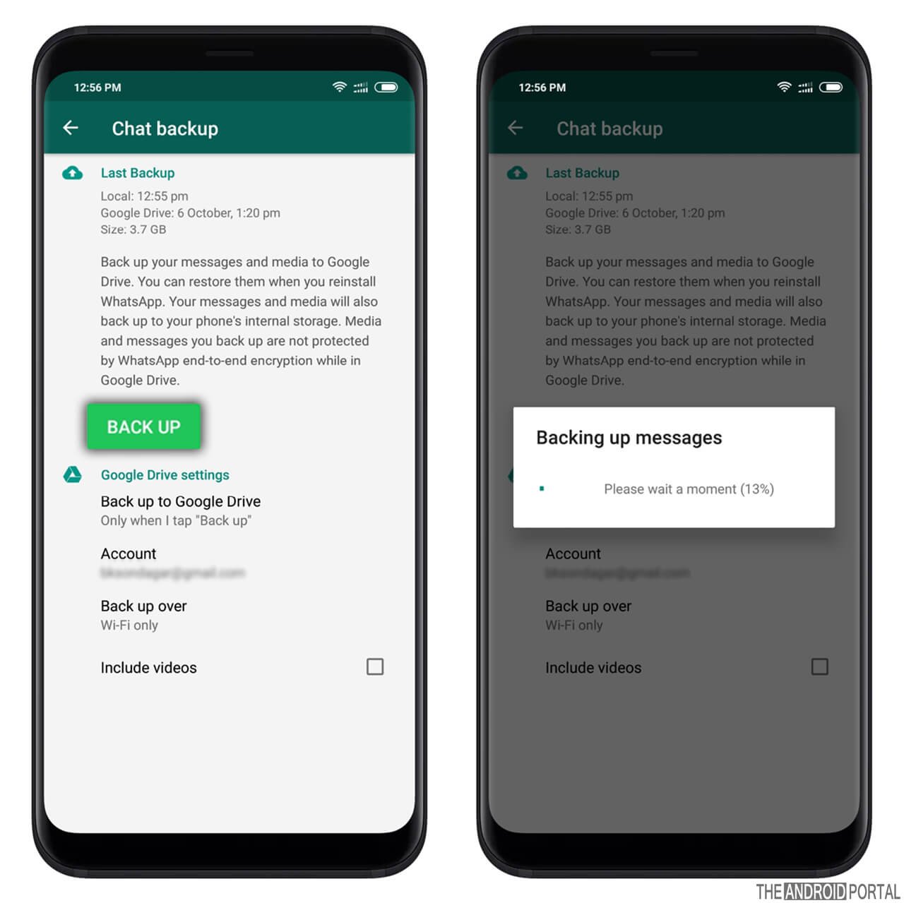 Enable WhatsApp Chat Backup on Android