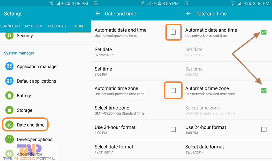 Error Retrieving Information from Server - By Setting the Date and Time