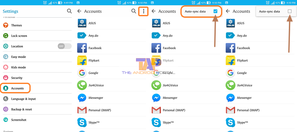 How to Disable Autosync Android 