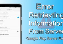 Error Retrieving Information From Server - Google Play Server Error (edited)