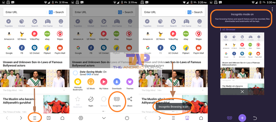 How to Use Private Browsing on Android in UC Browser