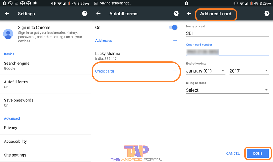 How to Add Credit Card in the Chrome Autofill on Android Mobile