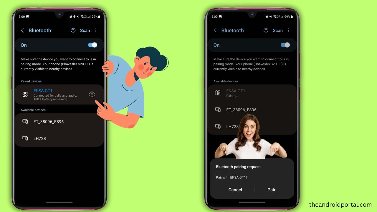 How to connect Wireless Bluetooth headphones to Samsung phone