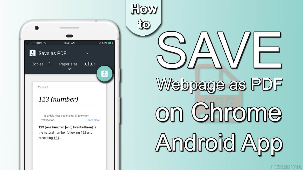 How to Save Webpage as PDF on Android using Google Chrome