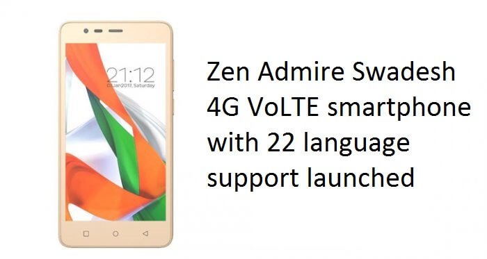 Zen admire swadesh phone launched