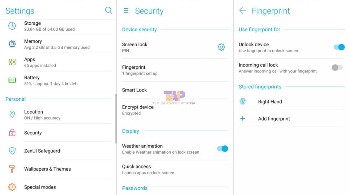 Fingerprint Scanner Setup on Zenfone Zoom S