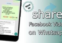 How to share Facebook Video on Whatsapp