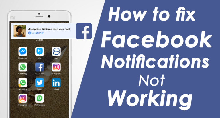 Facebook Notifications Not Working