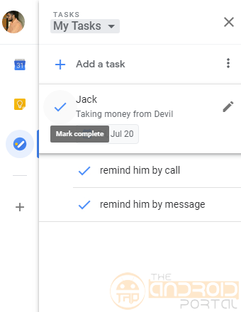 Completed Task