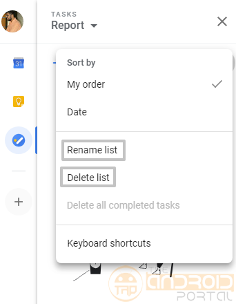 Delete, Rename list 1