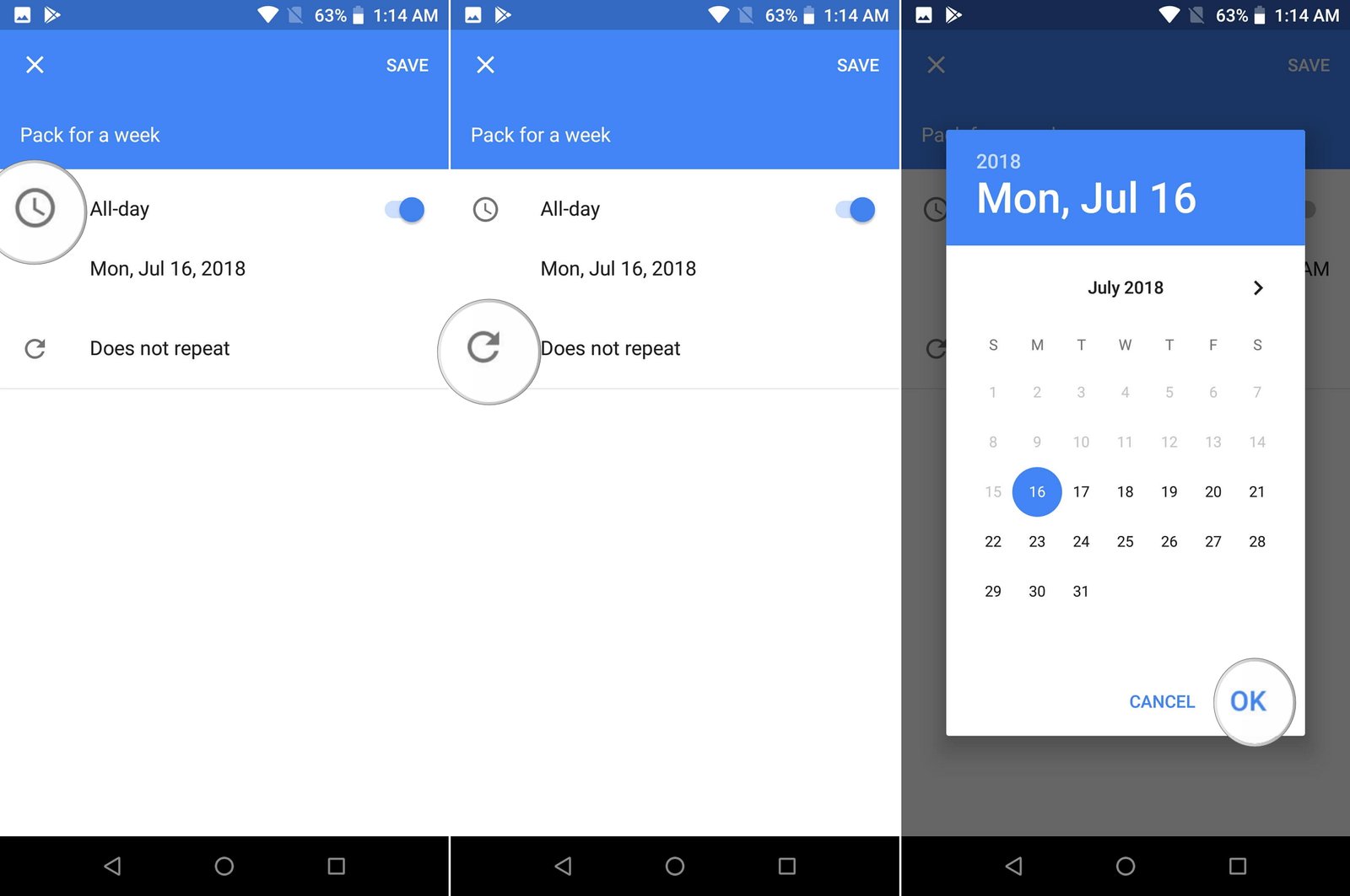 How to add Events and Reminders to Google Calendar for Android 1
