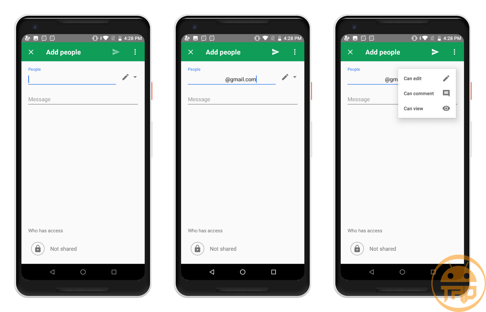 Add People to Share the File - theandroidportal.com