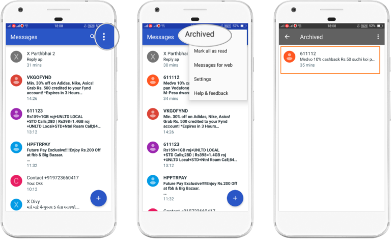 How to View Archived Text Messages on Android - TheAndroidPortal