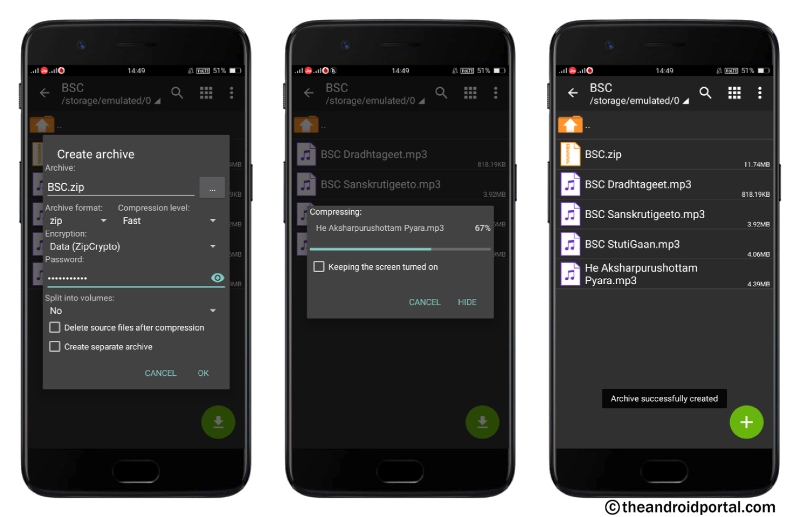 Create Archive File 3 - ZArchiver - theandroidportal.com