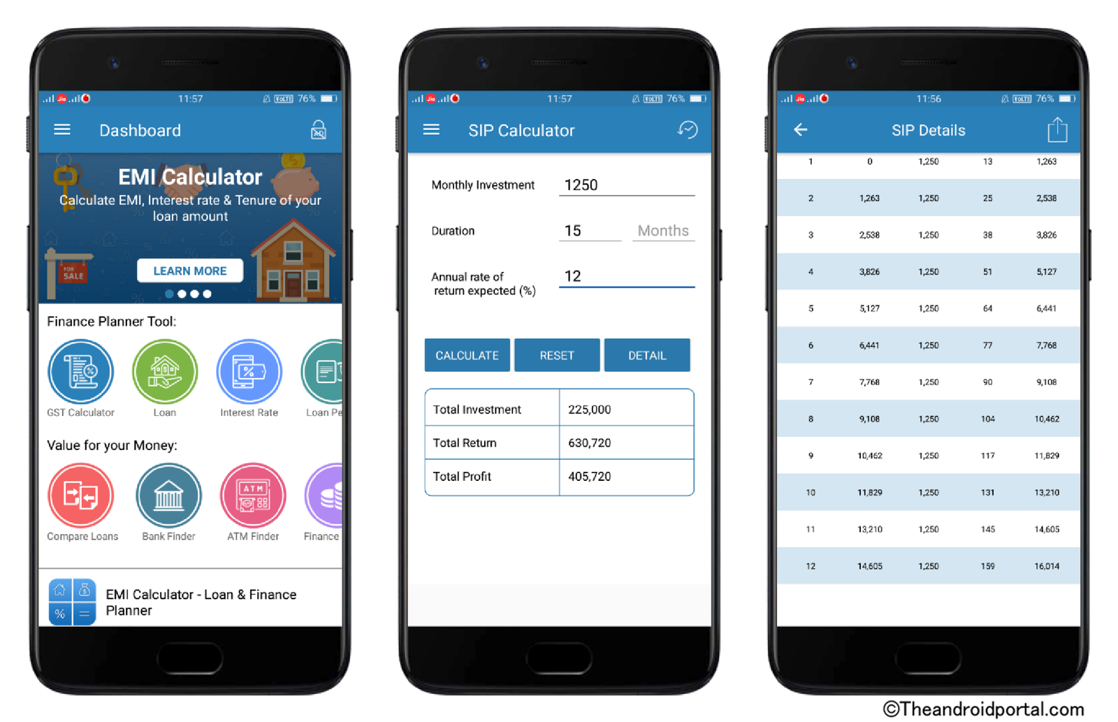 EMI Calculator - Loan & Finance Planner - theandroidportal.com