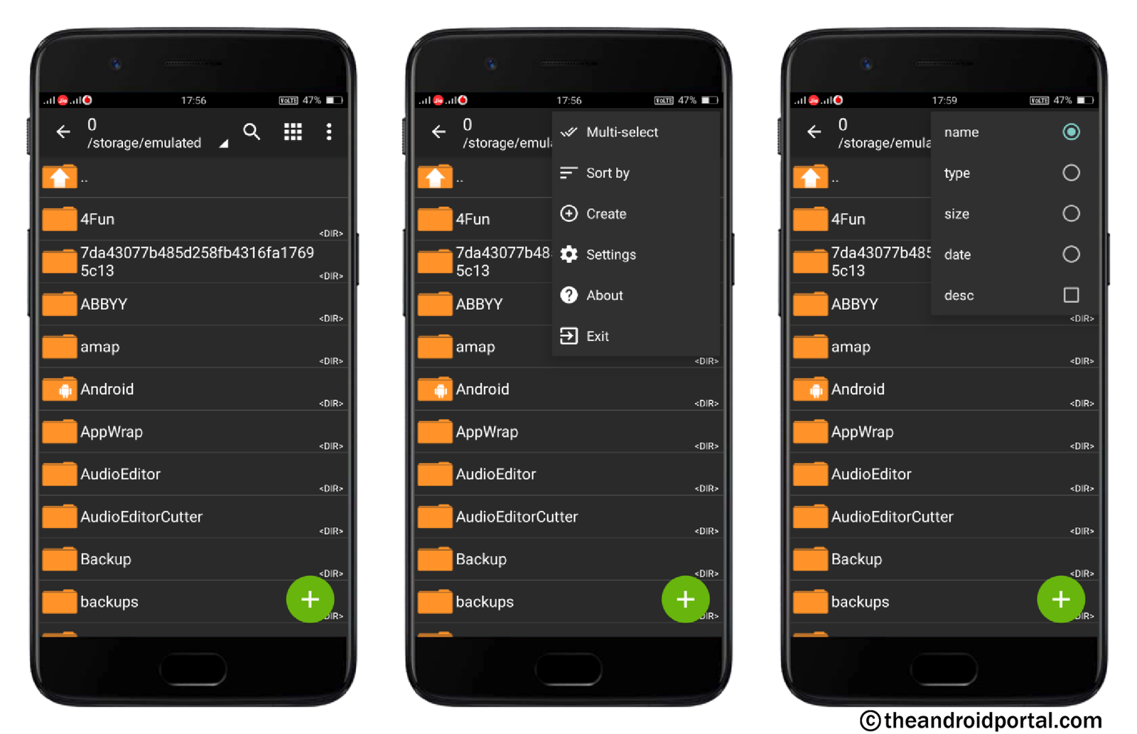 File Sorting Using Categories - ZArchiver - theandroidportal.com