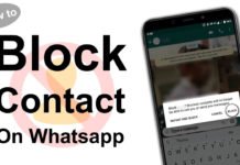 How To Block Contact On Whatsapp