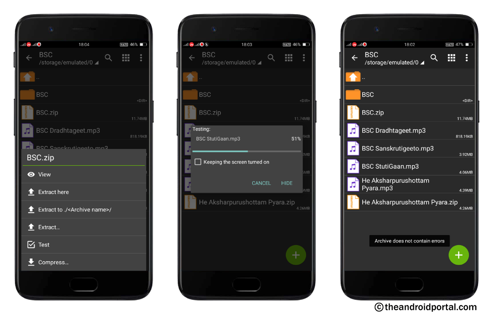 Test Archived Files 1- ZArchiver - theandroidportal.com