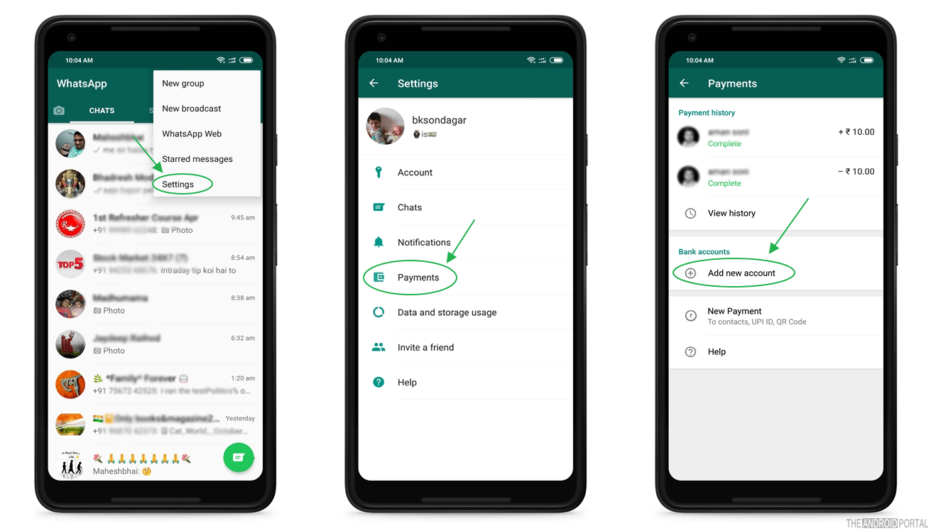Setup WhatsApp UPI Method